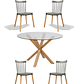 Comedor Mesa Redonda Vidrio Madrid + Sillas Windsor - Miniatura 10