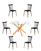 Comedor Redondo Vidrio Madrid con Sillas Windsor  - Miniatura 6