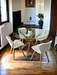 Comedor Redondo Vidrio Madrid con Sillas Radar Fiori  - Miniatura 3