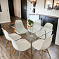 Comedor Mesa Rectangular Vidrio Paris 120x80 cm + Sillas Eames - Miniatura 3