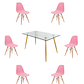 Comedor Mesa Rectangular Vidrio Paris 120x80 cm + Sillas Eames - Miniatura 12