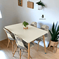 Comedor Mesa Rectangular Melamina 120x80 cm + Sillas Patchwork - Miniatura 3