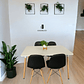 Comedor Mesa Rectangular Melamina 120x80 cm + Sillas Buckle - Miniatura 1