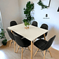 Comedor Mesa Rectangular Melamina 120x80 cm + Sillas Buckle - Miniatura 2
