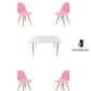 Comedor Mesa Rectangular Melamina 120x80 cm + Sillas Eames - Miniatura 3