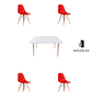 Comedor Mesa Rectangular Melamina 120x80 cm + Sillas Eames - Miniatura 13