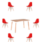 Comedor Mesa Rectangular Melamina 120x80 cm + Sillas Eames - Miniatura 18