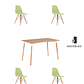 Comedor Mesa Rectangular Melamina 120x80 cm + Sillas Eames - Miniatura 26