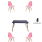 Comedor Mesa Rectangular Melamina 120x80 cm + Sillas Eames - Miniatura 29