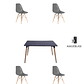 Comedor Mesa Rectangular Melamina 120x80 cm + Sillas Eames - Miniatura 36