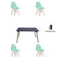 Comedor Mesa Rectangular Melamina 120x80 cm + Sillas Eames - Miniatura 39
