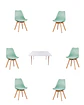 Comedor Rectangular Melamina con Sillas Tulip - Miniatura 9
