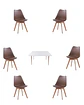 Comedor Rectangular Melamina con Sillas Tulip - Miniatura 11