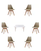 Comedor Rectangular Melamina con Sillas Tulip - Miniatura 12