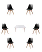 Comedor Rectangular Melamina con Sillas Tulip - Miniatura 13