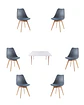 Comedor Rectangular Melamina con Sillas Tulip - Miniatura 14