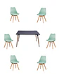 Comedor Rectangular Melamina con Sillas Tulip - Miniatura 16