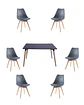Comedor Rectangular Melamina con Sillas Tulip - Miniatura 22