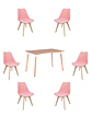 Comedor Rectangular Melamina con Sillas Tulip - Miniatura 25