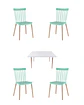 Comedor Rectangular Melamina con Sillas Windsor - Miniatura 3