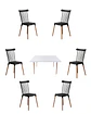 Comedor Rectangular Melamina con Sillas Windsor - Miniatura 8
