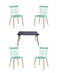 Comedor Rectangular Melamina con Sillas Windsor - Miniatura 9