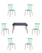 Comedor Rectangular Melamina con Sillas Windsor - Miniatura 10