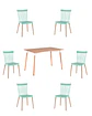 Comedor Rectangular Melamina con Sillas Windsor - Miniatura 16