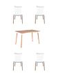 Comedor Rectangular Melamina con Sillas Windsor - Miniatura 23