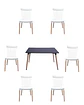 Comedor Rectangular Melamina con Sillas Windsor - Miniatura 24