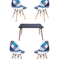 Comedor Mesa Rectangular Melamina 120x80 cm + Sillas Patchwork - Miniatura 10