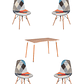Comedor Mesa Rectangular Melamina 120x80 cm + Sillas Patchwork - Miniatura 17