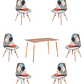 Comedor Mesa Rectangular Melamina 120x80 cm + Sillas Patchwork - Miniatura 18