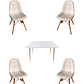 Comedor Mesa Rectangular Melamina 120x80 cm + Sillas Buckle - Miniatura 3