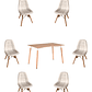 Comedor Mesa Rectangular Melamina 120x80 cm + Sillas Buckle - Miniatura 18