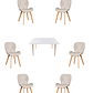 Comedor Mesa Rectangular Melamina 120x80 cm + Sillas Radar Velvet - Miniatura 9