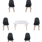 Comedor Mesa Rectangular Melamina 120x80 cm + Sillas Capitone - Miniatura 8