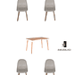 Comedor Mesa Rectangular Melamina 120x80 cm + Sillas Capitone - Miniatura 17