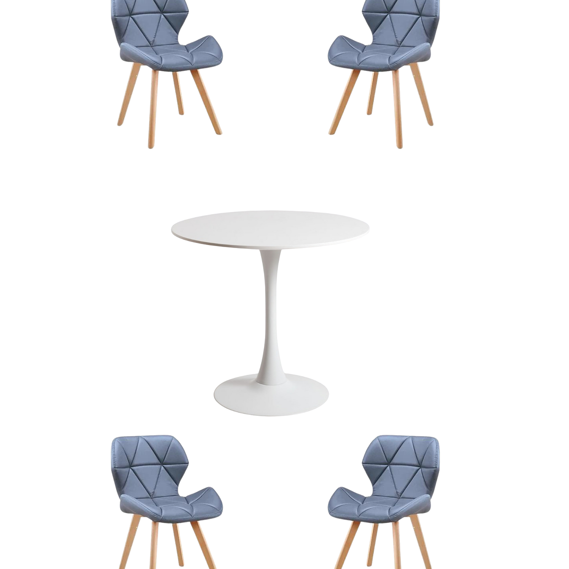 Comedor Mesa Redonda Tulip  + Sillas Radar Fiori 3