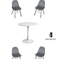 Comedor Mesas Redonda Tulip + Sillas Capitone - Miniatura 3