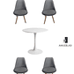 Comedor Mesa Redonda Tulip + Silla Tulip Velvet - Miniatura 6