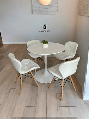 Comedor Mesa Redonda Tulip + Sillas Radar