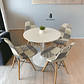 Comedor Mesa Redonda Tulip Blanca + Sillas Patchwork - Miniatura 3