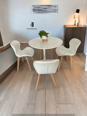 Comedor Mesa Redonda Tulip  + Sillas Radar Fiori