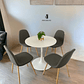 Comedor Mesa Redonda Tulip blanca + Sillas Scoop - Miniatura 3