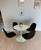 Comedor Redondo Tulip Blanco con 4 Sillas Scoop - Miniatura 4