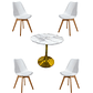 Comedor Mesa Redonda Tulip Golden + Sillas Tulip - Miniatura 7