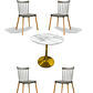 Comedor Mesa Tulip Golden + Sillas Windsor - Miniatura 3