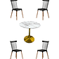 Comedor Mesa Tulip Golden + Sillas Windsor - Miniatura 4