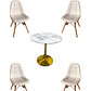 Comedor Mesa Tulip Golden + Sillas Buckle - Miniatura 5